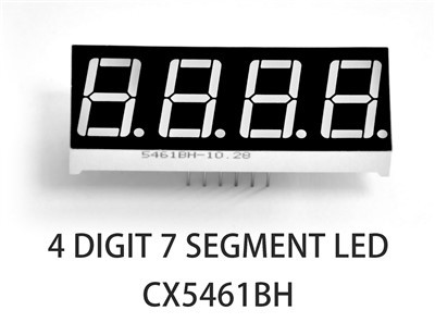 Nelinumeroinen 7-segmenttinen LED